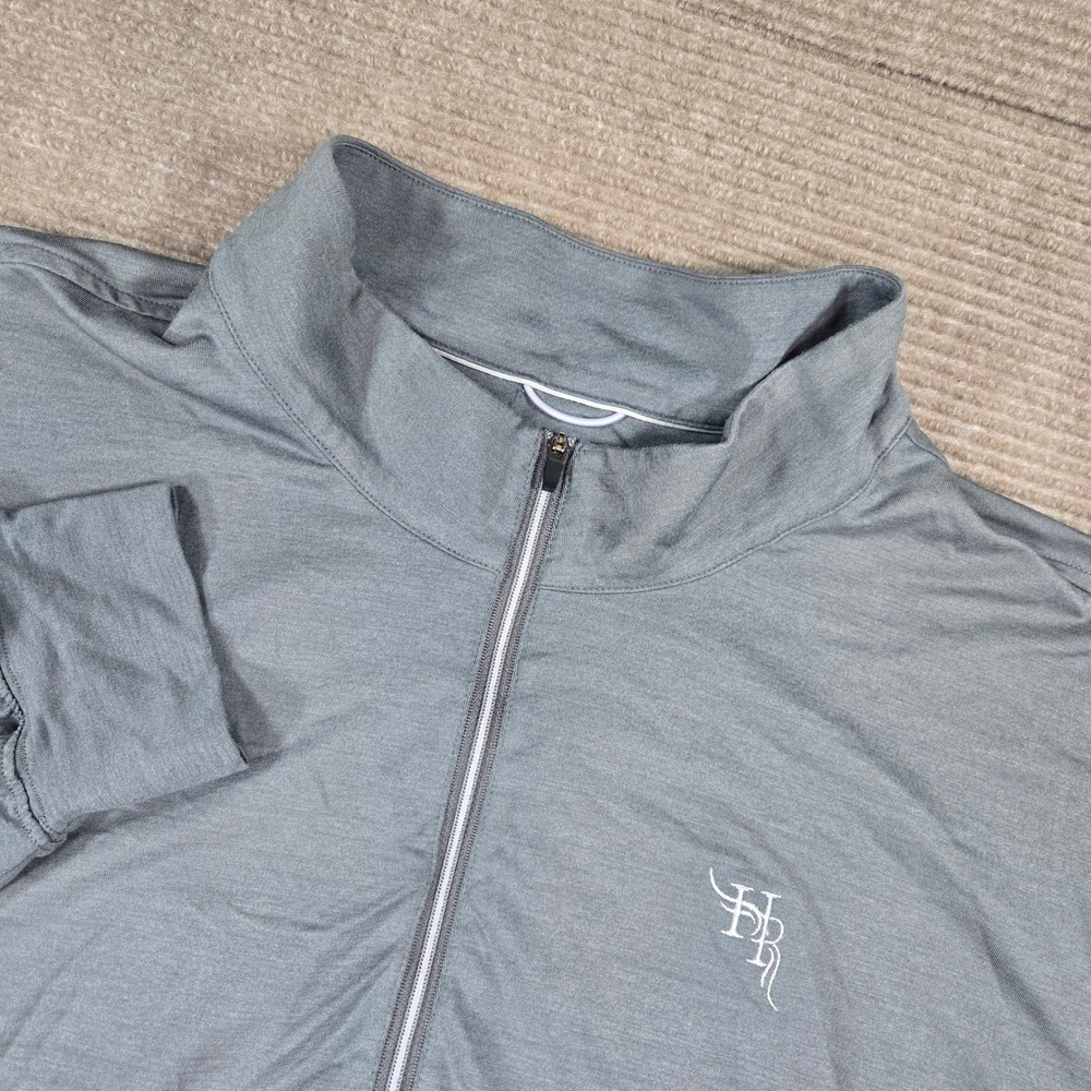 Donald Ross Mens XXL Grey Heathered Quarter Zip Performance‎ Golf Pullover